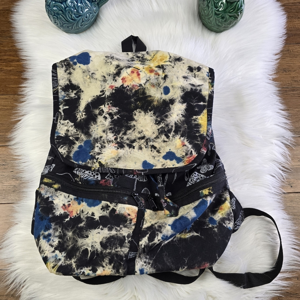The Collection Royal Mushroom Tie Dye Hippie Boho Festival Backpack - Picture 5 of 13